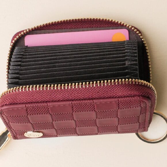 NWT - BOUTIQUE BLACK ZIP AROUND WALLET WITH KEY RING - Picture 3 of 3